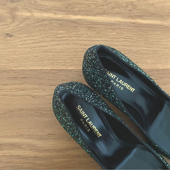 SAINT LAURENT Charlotte Glitter Pumps, 39 - Picture 6 of 10